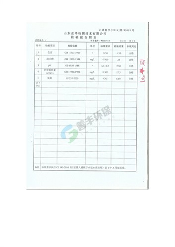 生活污水檢測(cè)報(bào)告3